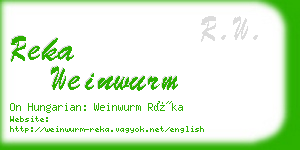 reka weinwurm business card